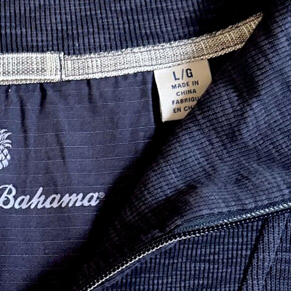 Tommy Bahama Tobago Navy Quarter Zip Pullover L - Picture 2 of 8